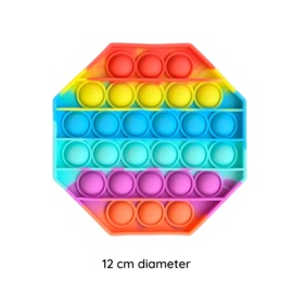 MAINAN POP IT FIDGET TOY MACARON RAINBOW-POPIT-HEXTAGON