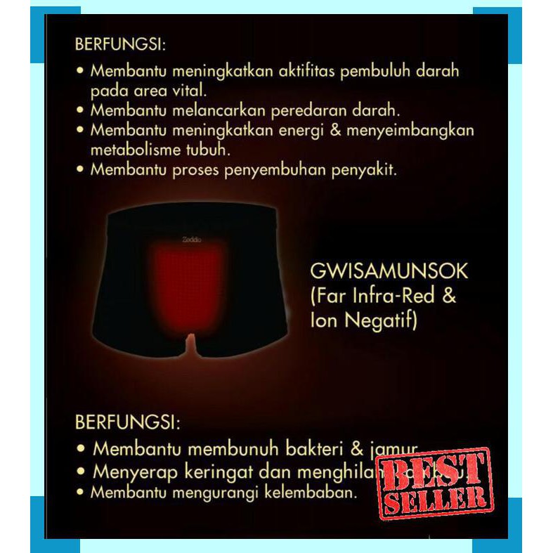 Termurah BIG PROMO  ZEDDO GOLD SERIES CELANA DALAM KESEHATAN VITALITAS (3 PCS)