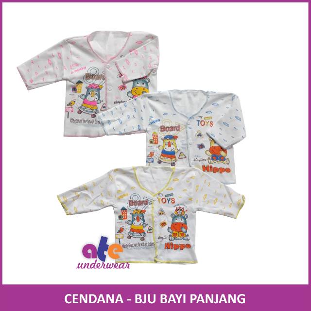 AT105-ECER Baju bayi baju bayi singlet tangan pendek dan panjang