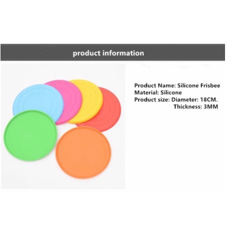 [MH] Frisbee Silikon Rubber Terbang Dog Toys Pet Mainan Hewan Piring