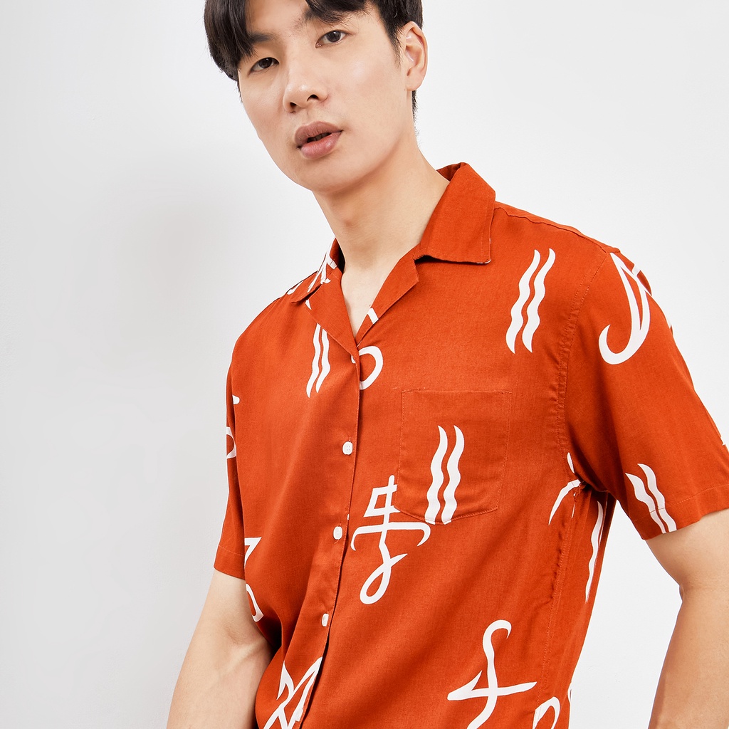 SANVANINA Kemeja Hawaiian Unisex Printing - Zodiac Casual Shirt E-2019