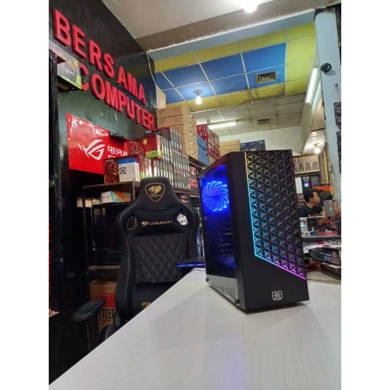 Pc gaming core i5  ram 16gb ssd 256 gb  monitor 19 in full set siap pakai