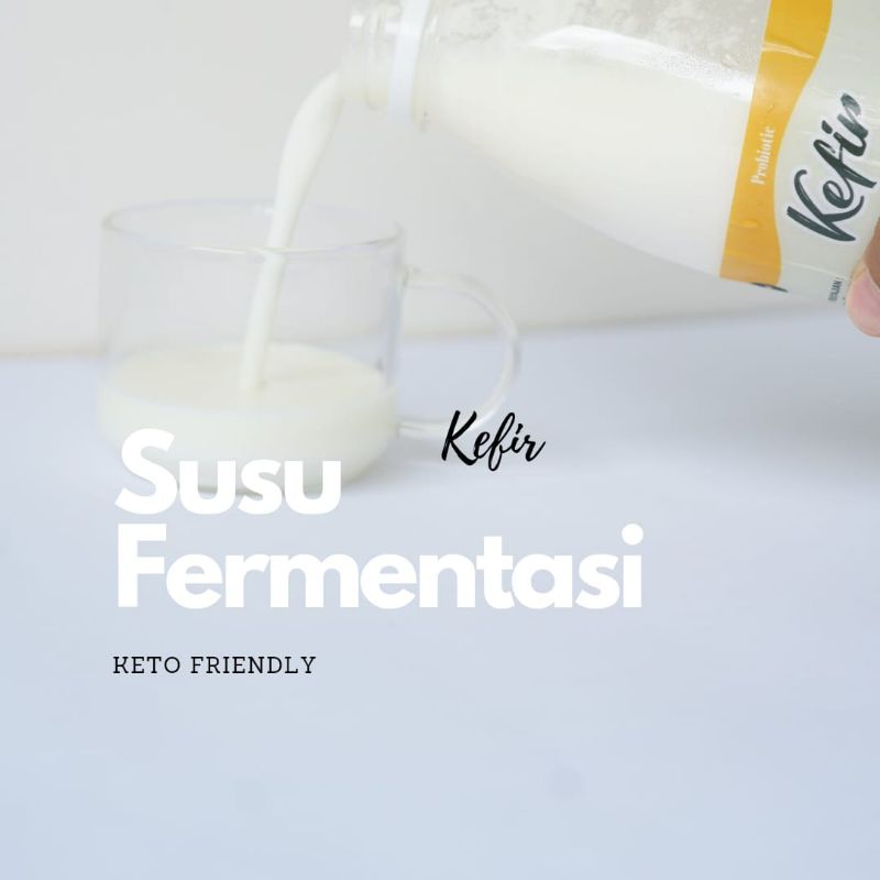 

Kefir Susu Fermentasi Halal Tanpa Gula || 1000ML || KETO drink