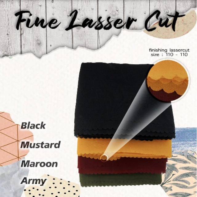 Bella Square polycotto Lasercut