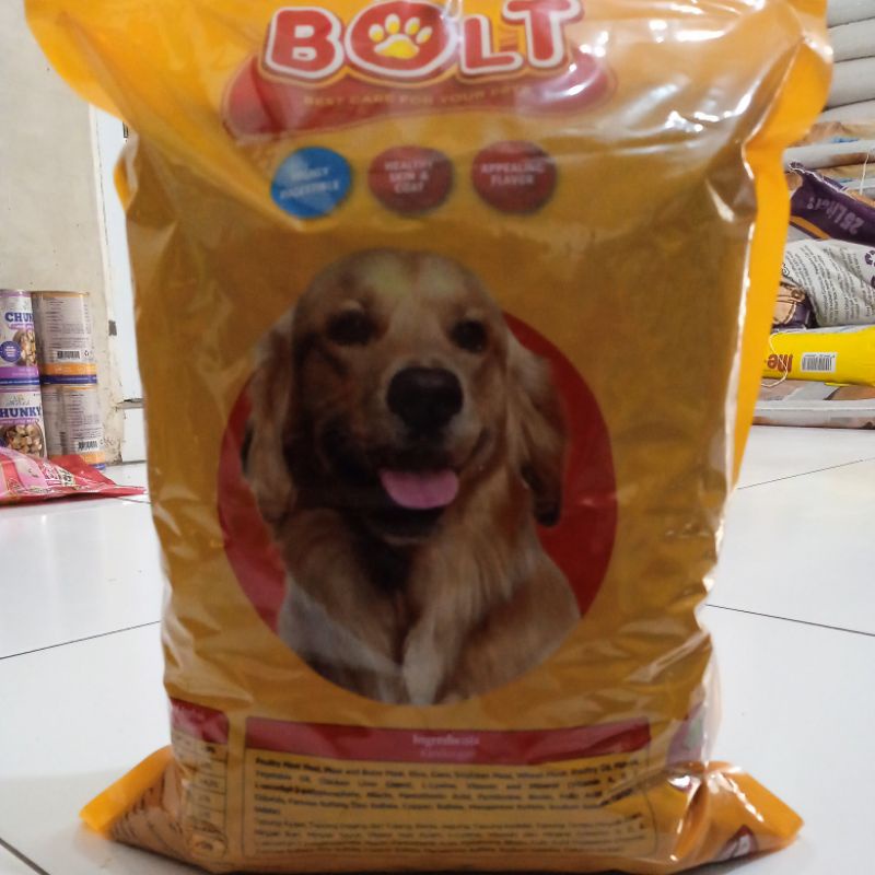 Grab gojek makan anjing bolt dog kemasan 1kg repack