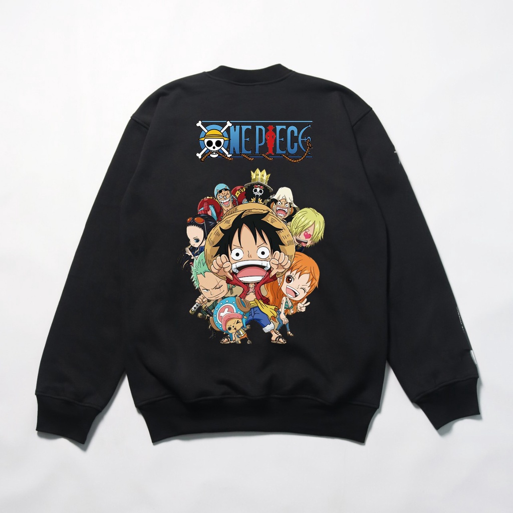 Crewneck kartun one piece anime - Crewneck animasi - Sweater animasi one piece