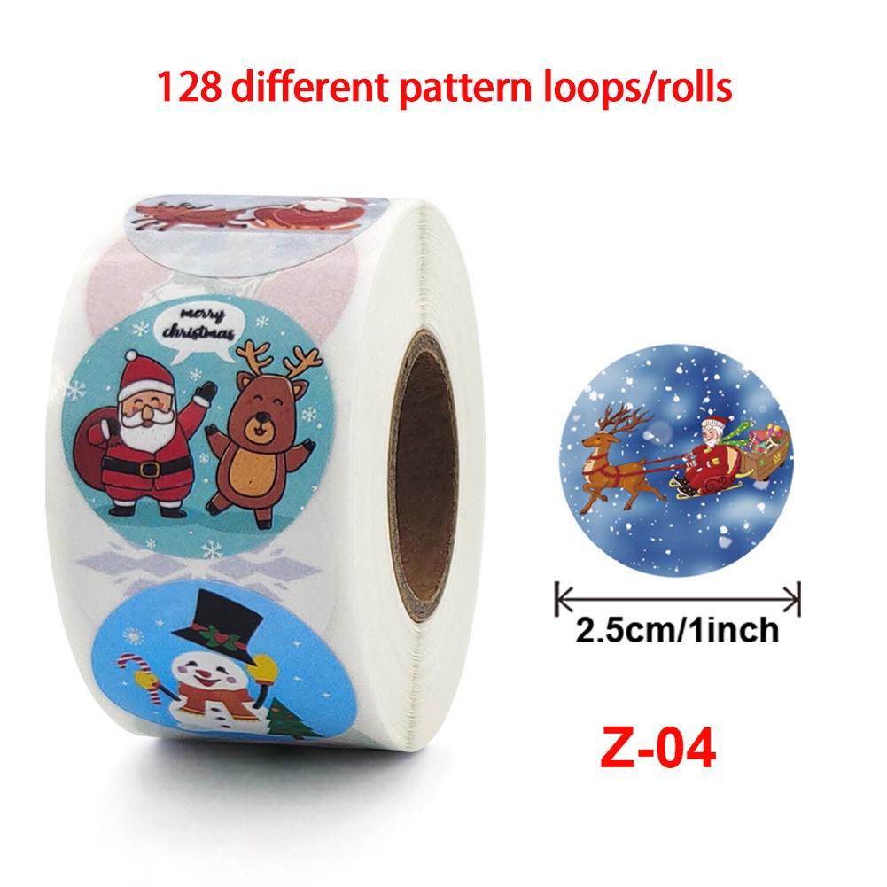 Stiker Label Desain Natal Untuk Dekorasi Pesta