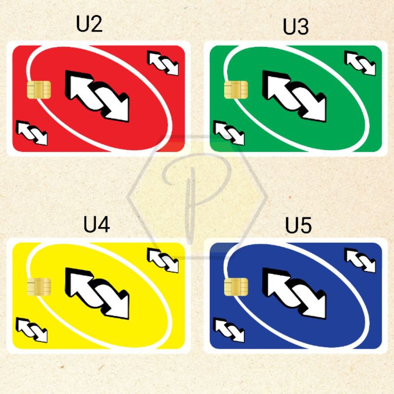 UNO REVERSE - Card Cover Skin Sticker - PLIATA Stiker Kartu ATM, E-Money, E-Toll