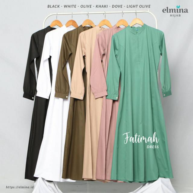 GAMIS FATIMAH DRESS BY ELMINA/DAILY DRESS BAHAN KATUN TOYOBO