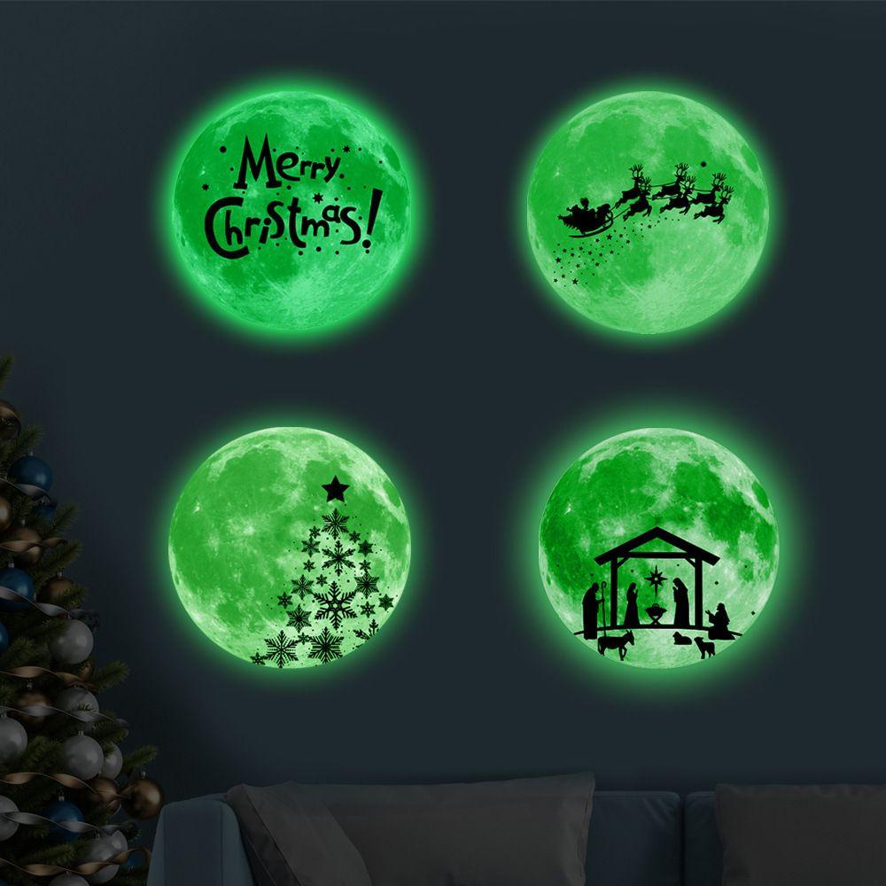 Preva Stiker Jendela Natal Christmas Stiker Reflektif Stiker Dinding Luminous Wall Sticker