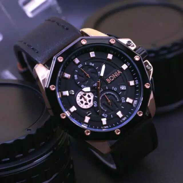 JAM TANGAN PRIA BONIA CHRONO ON KULIT
