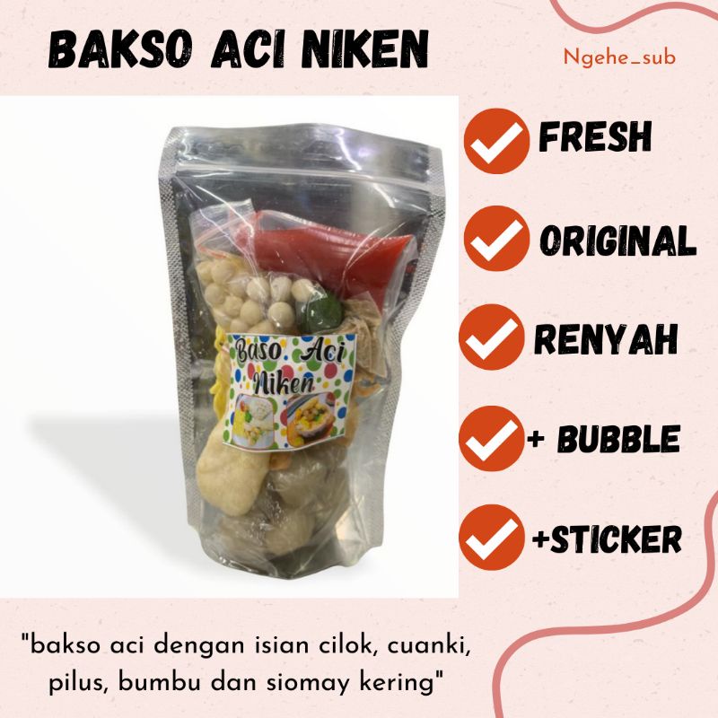 

BAKSO ACI MURAH NIKEN ORIGINAL DIJAMIN ENAK