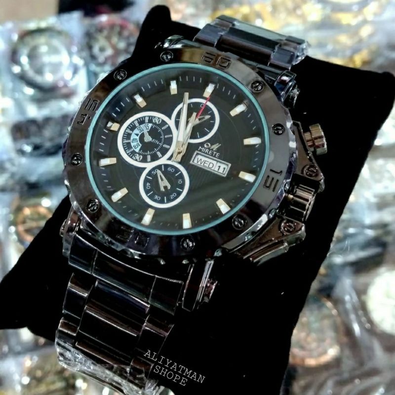 Jam Tangan Pria Mirete NEW Edition Sesuai Foto Original Anti Air Fitur Tanggal Hari Aktif Besstsller Terbaru Harga Promo | Original Strap Stainlees Steel _ Jam Tangan Cowok Import Mewah Elegan Sporty Frew box Dan Batrai Cadangan