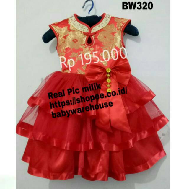 Baju imlek anak BW320 cheongsam anak impor