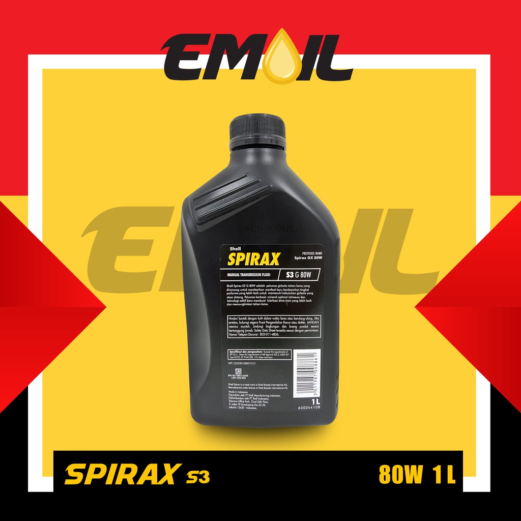 ORI OLI SHELL SPIRAX S3 G 80 W kemasan 1 liter