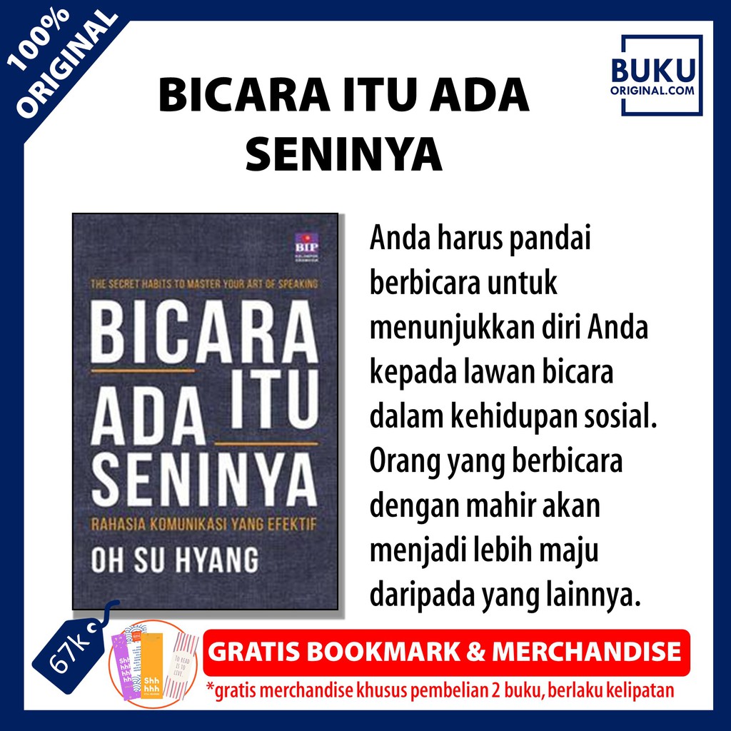 Bicara Itu Ada Seninya Karya Oh Su Hyang Buku Original