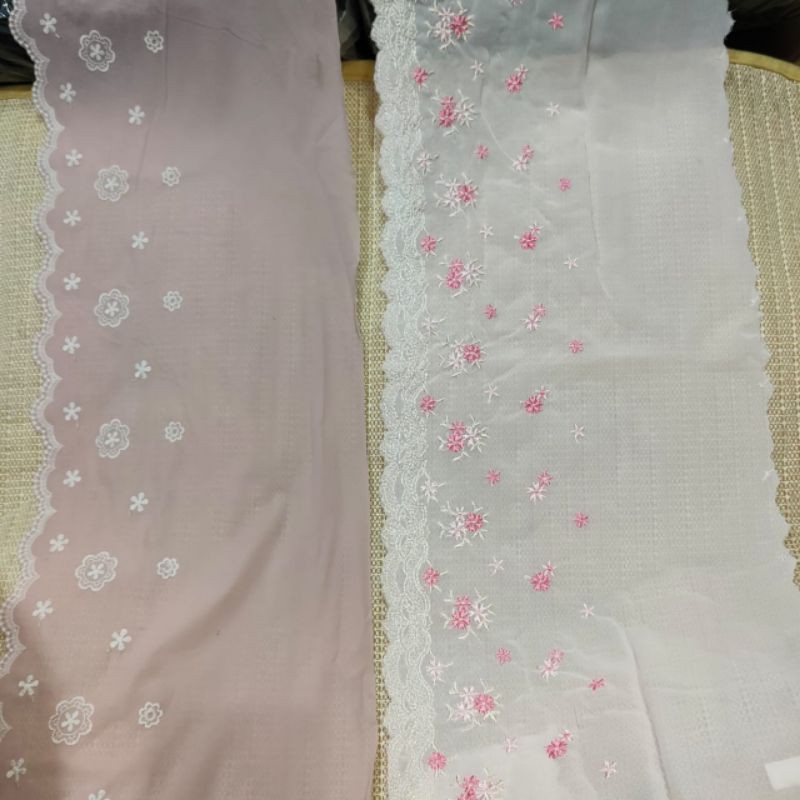 (harga per 100cm) Renda tile, renda bordir, renda kain