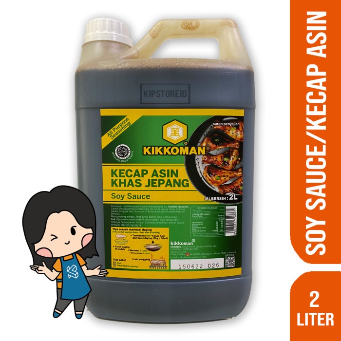 Jual Kikkoman Soy Sauce Shoyu Kecap Asin Liter Halal Shopee Indonesia