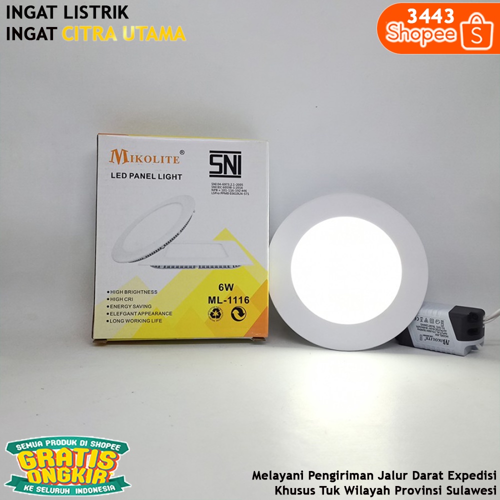 DOWNLIGHT IB BULAT INBOW MEREK MIKOLIGHT 6W PUTIH K3443