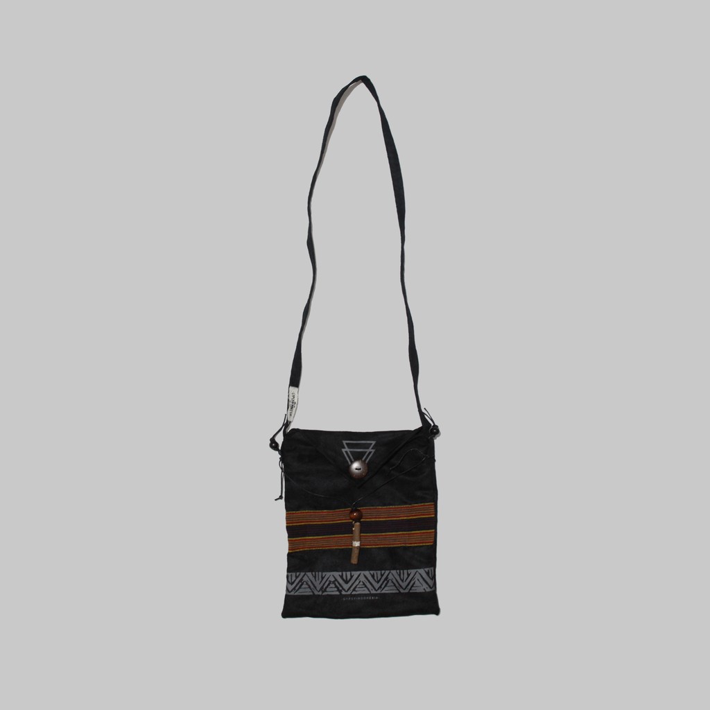 Tas Slingbag Gypsy Lurik Ethnic Outdoor Life Style BLCK