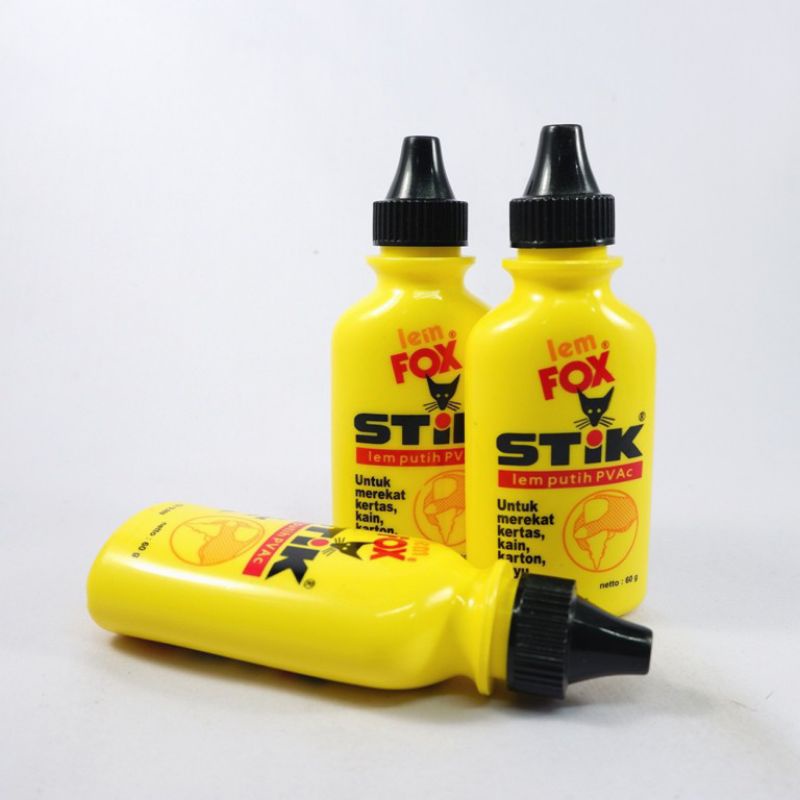 

Lem Fox PVac Botol 60 Gram Lem Styrofoam Sterofoam Kayu Karton