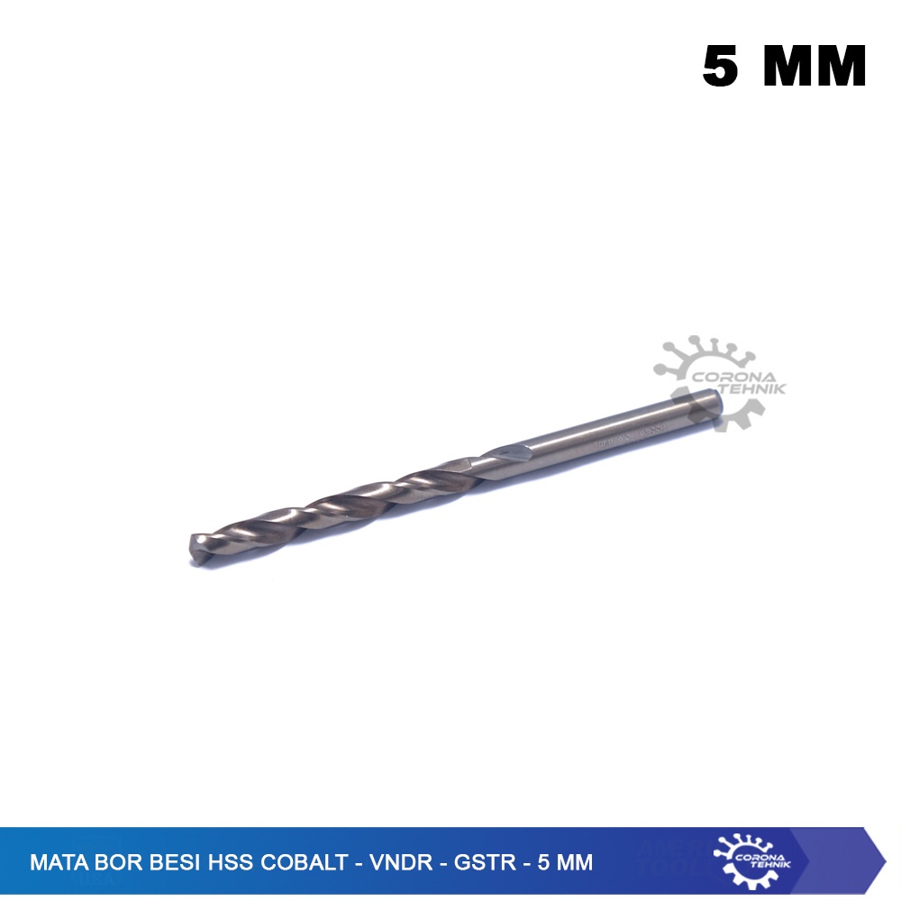 5 mm - Mata Bor Besi HSS Cobalt - VNDR - GSTR