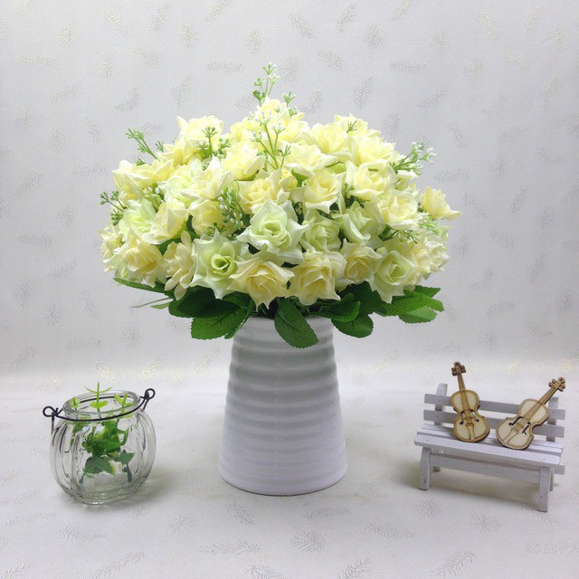 COD BUNGA MAWAR KOREA BUNGA TANGKAI PLASTIK BUNGA ARTIFISIAL BUNGA PAJANGAN BUNGA HIASAN BT9010-4