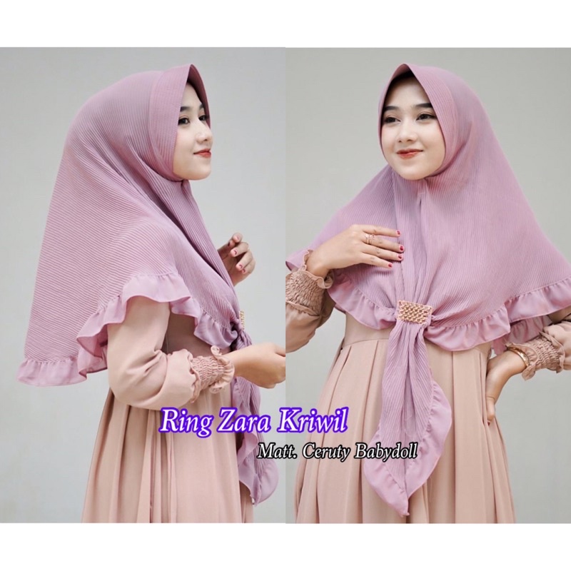 Hijab Instan RING ZARAA KRIWIL babydoll