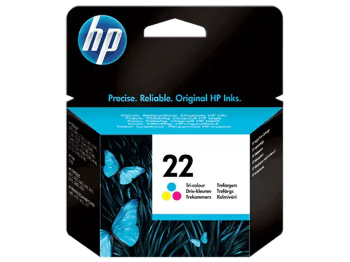 Tinta HP 22 Tri Color For Printer D1360 4355 D1550 Original