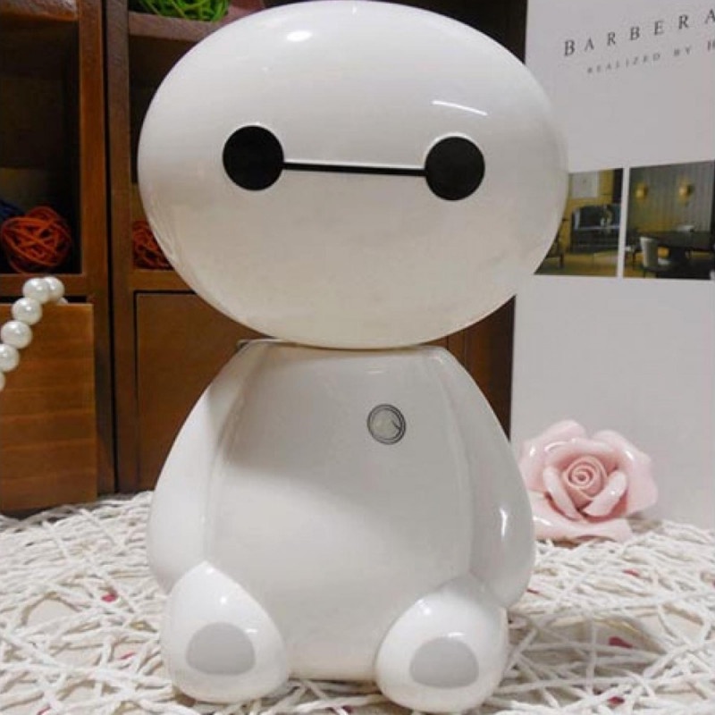 Lampu LED Meja Baca Tidur Belajar Model Kartun Baymax Rechargeable