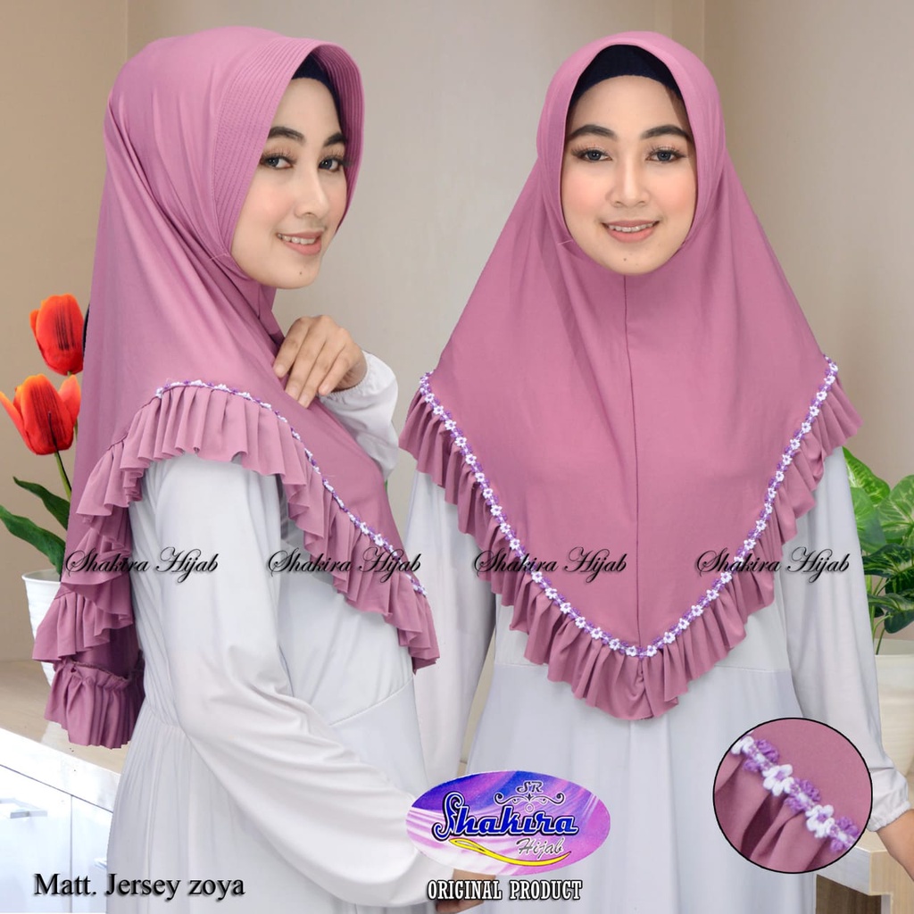 Jilbab Instan Nabila Melati Rampel Hijab Terbaru Original Shakira Kerudung Dewasa Langsung Pakai Ren