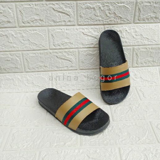 SANDAL SELOP WANITA PLAT WEBING/SENDAL SELOP PRIA/SELOP SANDAL/SendaLs Slide/Sandal Slop Urban Bahan Semi Leather Santai Nyaman Jalan NgemalL HangOut-4