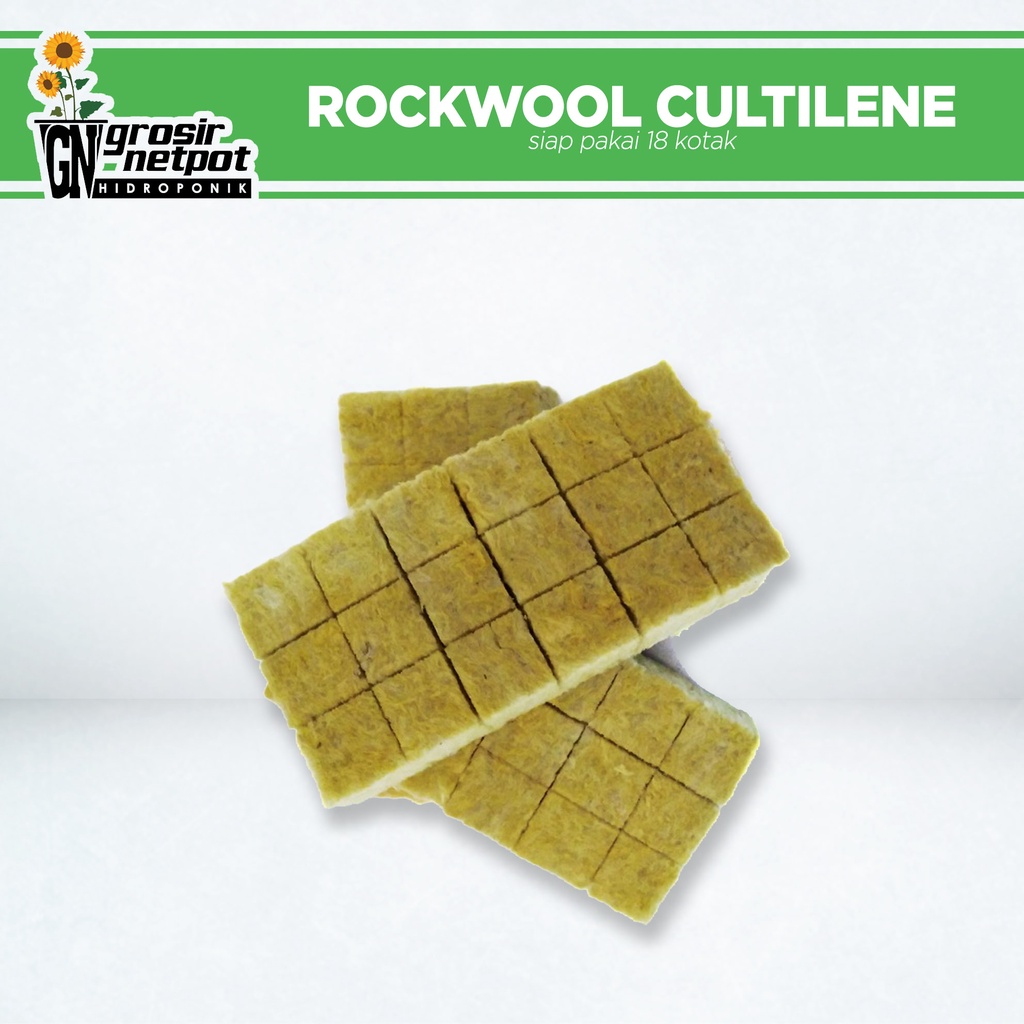 Rockwool Cultilene Siap Pakai 18 kotak - Media Tanam Hidroponik