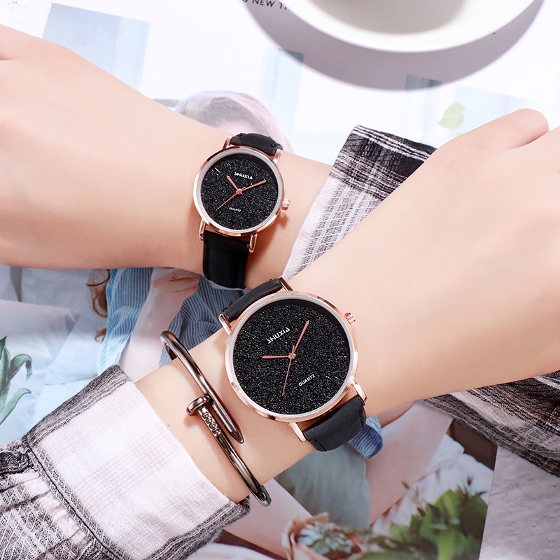 Jam Tangan Wanita  A0010 Casual Couple Gaya Retro Korea Women And Men Watches