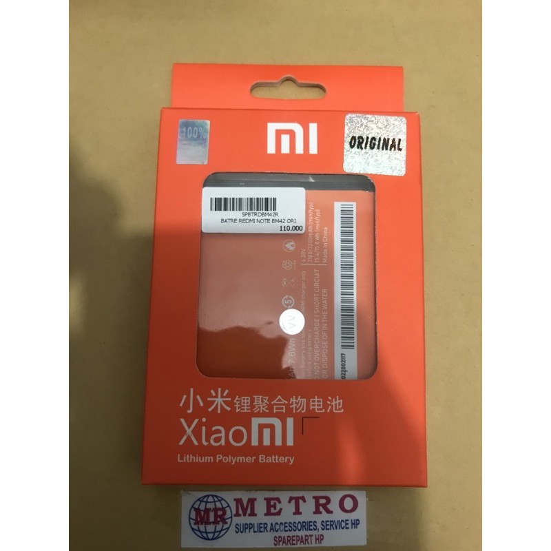 Baterai Redmi Note BM42 Ori