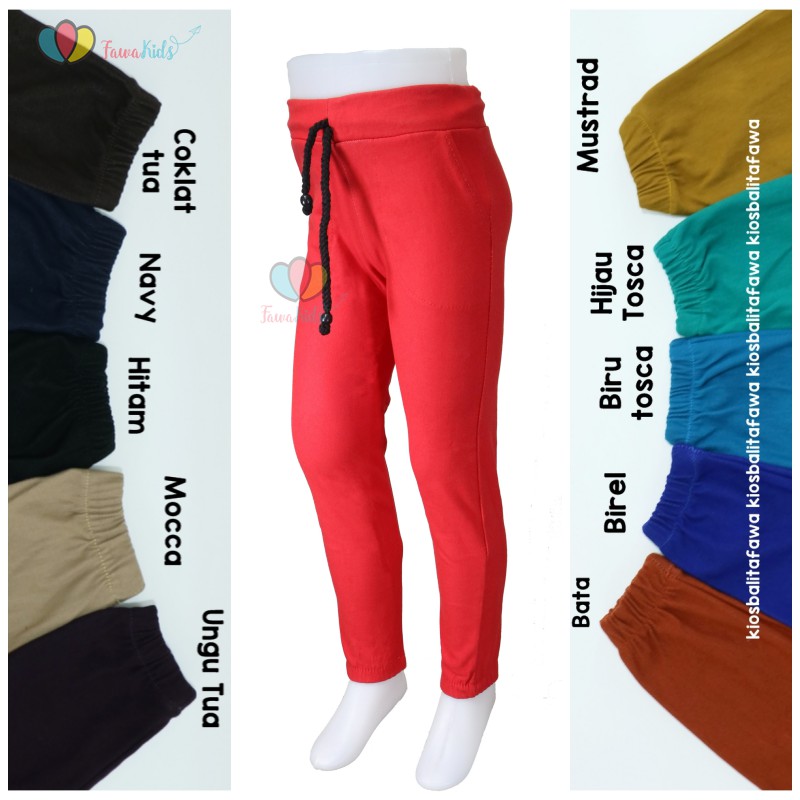 JOGGER ANAK 7-8 Tahun / Celana Joger Pants Panjang Polos Jeans Denim Murah Laki Perempuan Grosir