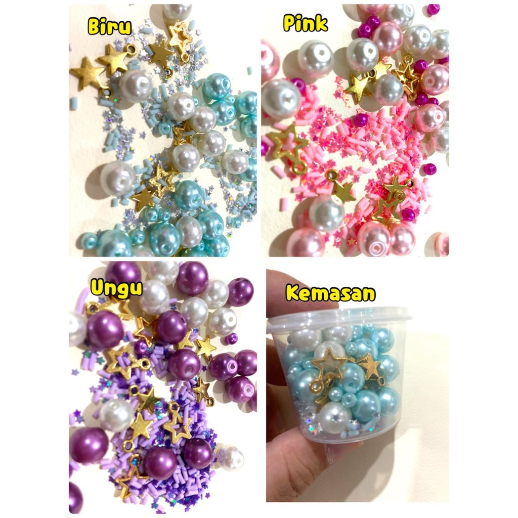 mix sprinkle aksesoris dekorasi slime glitter clay resin craft pahe3