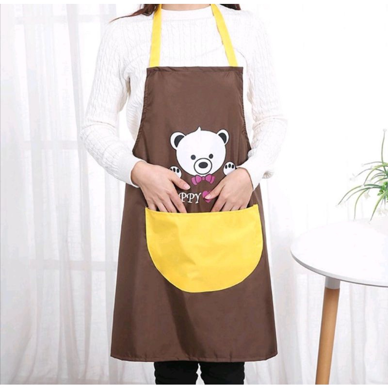 Celemek Dapur Hapy Day bear anti air