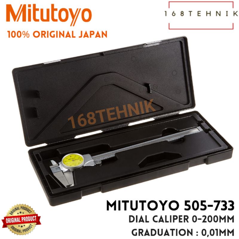 MITUTOYO 505-733 SIGMAT JARUM / DIAL CALIPER 8inch 200mm JANGKA SORONG