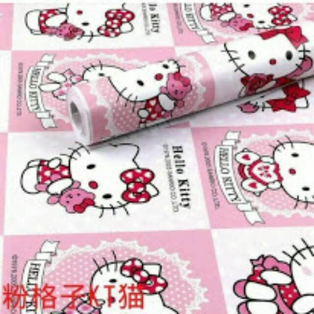 

Grosir murah walpaper stiker murah warna pink & putih gambar hello kity