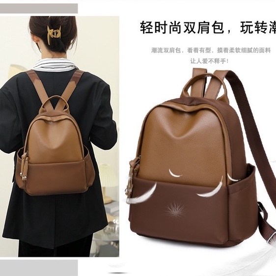 Tas Ransel Wanita ZELA KYTA BACKPACK Import Kulit Premium Tas Sekolah Kuliah Kerja Wanita Remaja Dewasa - Grosir Tas Batam-2