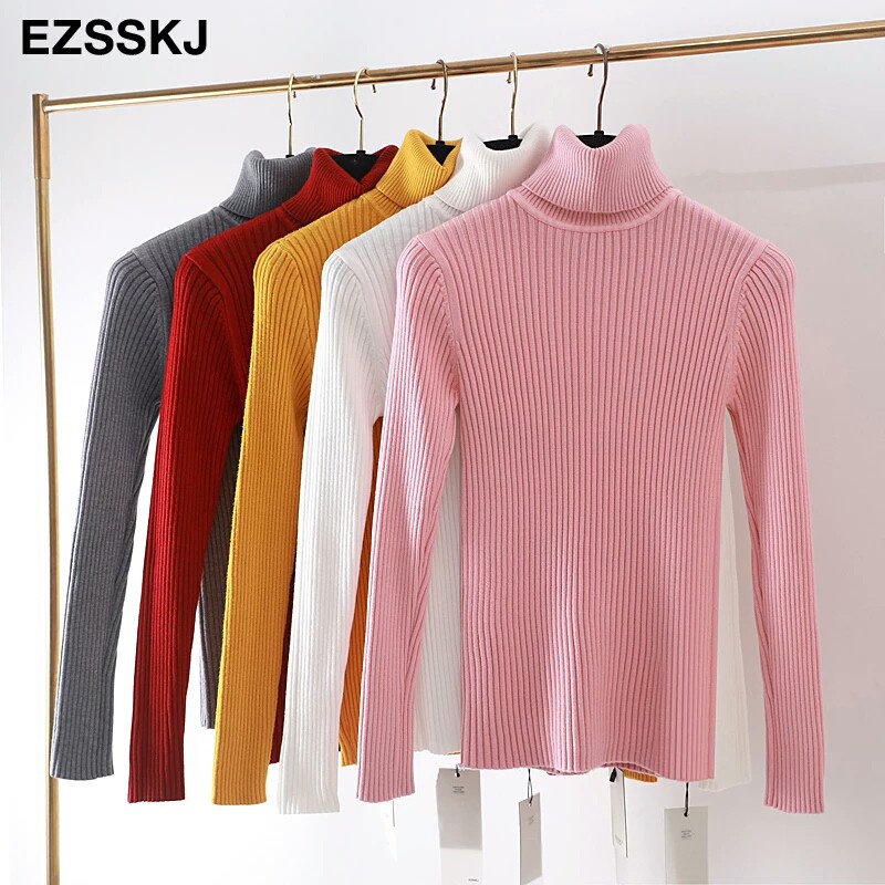 Baju Rajut Sweater /Atasan Wanita  / Rajut Korea / PRETY TURTLENECK /Sweater Kerah Tinggi
