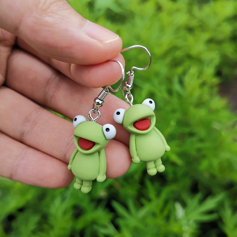 SIY  Hanging Frog Animal Earrings for Women Designer Statement Funny Earrings