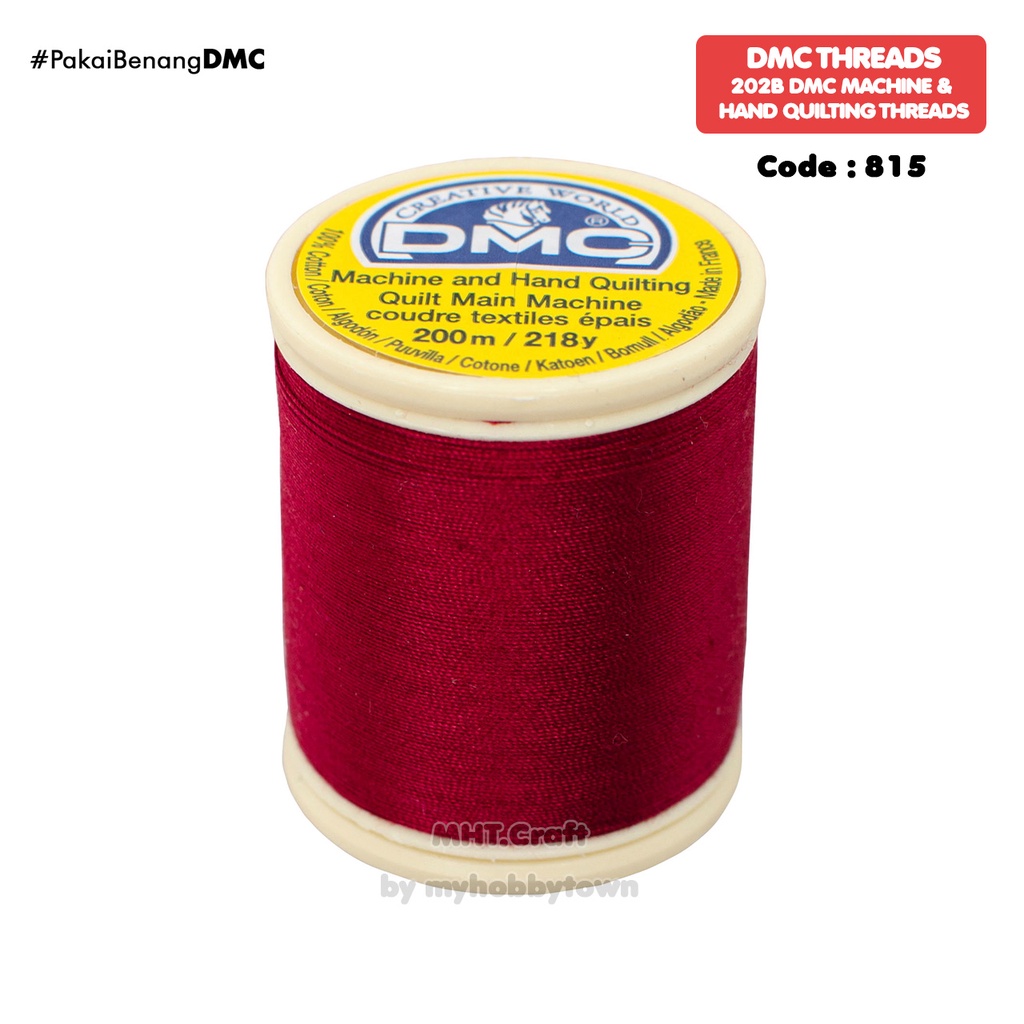 Benang Quilting Katun DMC Art 202B - 815 - Medium Garnet Red Merah