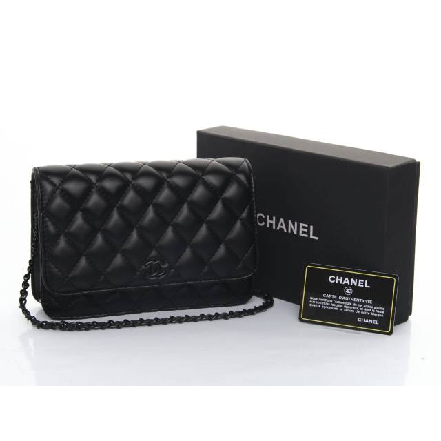 Chanel WOC Classic Soblack 33814-2# with Box Seprem