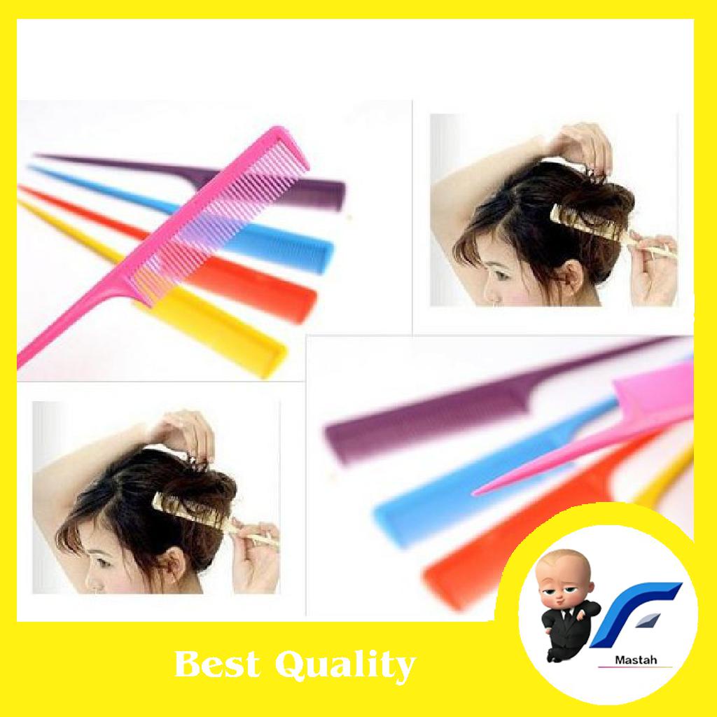 MSTH * Sisir Plastik Polos Warna Warni / Sisir Sanggul / Sisir Sasak Alat Rambut Murah Import / Sisir Rambut