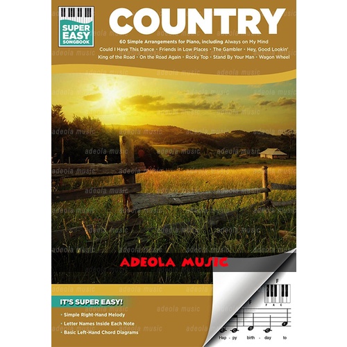 Buku Piano Pemula / Buku Keyboard / (PFC-43) SUPER EASY PIANO – COUNTRY