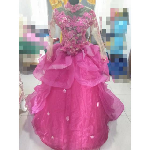 gaun second pink fanta