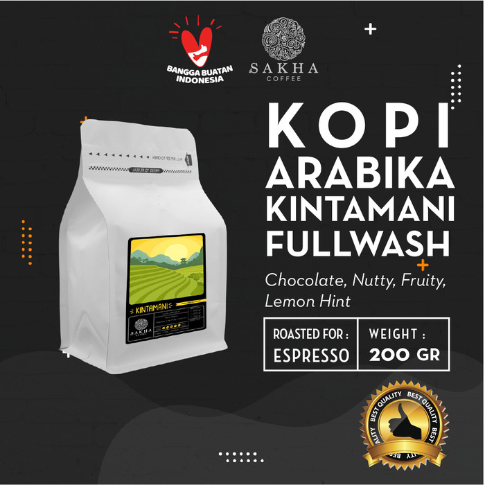 

Kopi Arabika Kintamani Bali Roast For Espresso 200 Gram - SAKHA COFFEE - KAKIN200