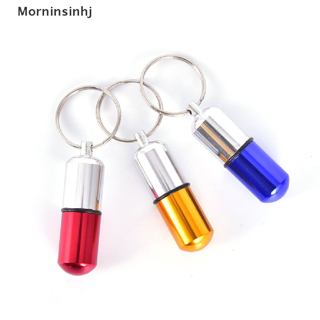 Mornin Kotak Obat Pil Mini Anti Air Metal Case Botol Tempat Wadah Gantungan Kunci id